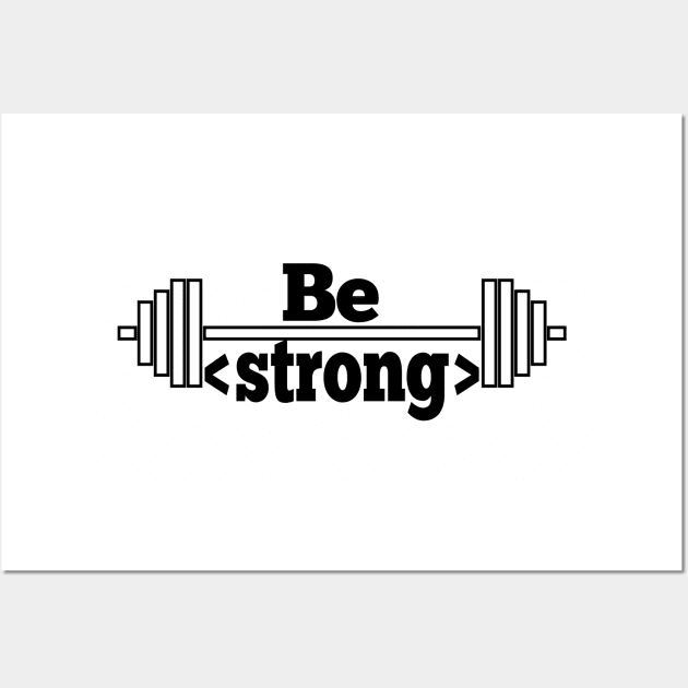 Be Strong black hipster programmer design Wall Art by BecomeAHipsterGeekNow